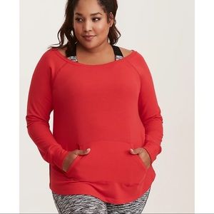 TORRID Active Red Pocket Sweatshirt